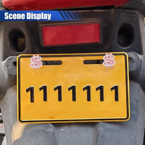 4PCS US Dollar Car License Plate Screws, Stainless Steels Anti-Theft Automotive License Plate Frame Bolts Fastener, Funny Vehicle Exterior Decoration Accessories for SUV, Truck (Pink) in Saudi Arabia