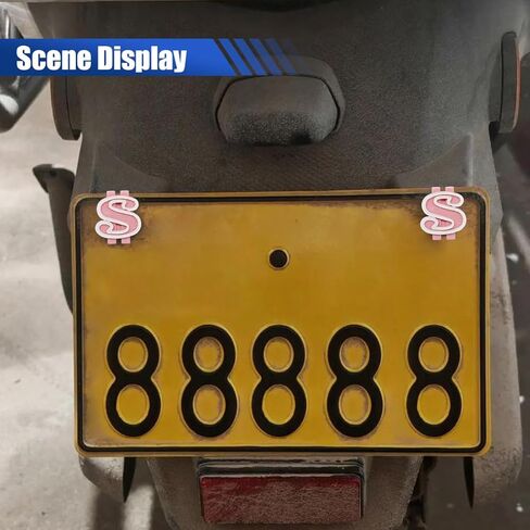 4PCS US Dollar Car License Plate Screws, Stainless Steels Anti-Theft Automotive License Plate Frame Bolts Fastener, Funny Vehicle Exterior Decoration Accessories for SUV, Truck (Pink) in Saudi Arabia