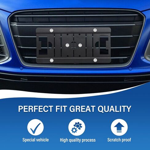No Drill License Plate Holder Compatible with Porsche 911/718 Cayman/ 718 Boxster/Panamera/Cayenne/Macan/Taycan, Front Grille License Plate Mount with Anti-Theft Screws, Easy Install in Kuwait
