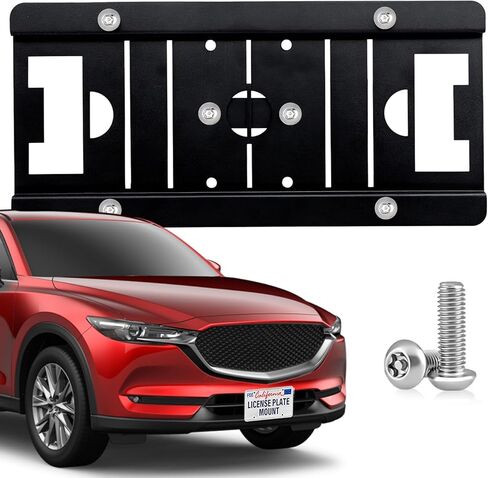 No Drill License Plate Holder Compatible with Porsche 911/718 Cayman/ 718 Boxster/Panamera/Cayenne/Macan/Taycan, Front Grille License Plate Mount with Anti-Theft Screws, Easy Install in Kuwait