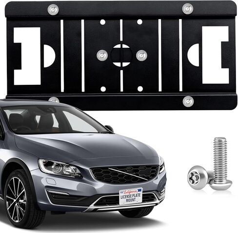 No Drill License Plate Holder Compatible with Porsche 911/718 Cayman/ 718 Boxster/Panamera/Cayenne/Macan/Taycan, Front Grille License Plate Mount with Anti-Theft Screws, Easy Install in Kuwait