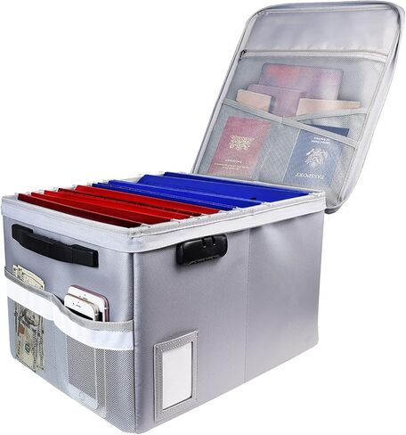 Fireproof Document Box, Fireproof Organizer Safe Box with Lock, Portable Office Storage Cabinet for Hanging Letter/Legal Size Folder/Certificate in Saudi Arabia