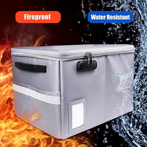 Fireproof Document Box, Fireproof Organizer Safe Box with Lock, Portable Office Storage Cabinet for Hanging Letter/Legal Size Folder/Certificate in Saudi Arabia
