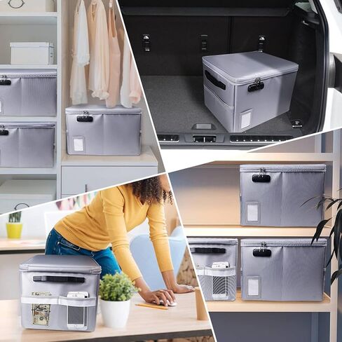 Fireproof Document Box, Fireproof Organizer Safe Box with Lock, Portable Office Storage Cabinet for Hanging Letter/Legal Size Folder/Certificate in Saudi Arabia