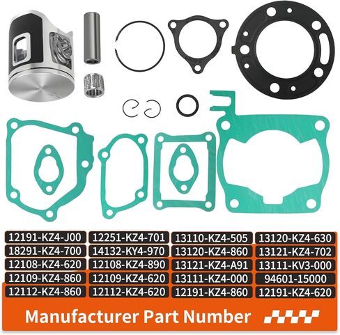 Top End Rubuild Kit 54mm Size B Piston For Honda CR125R 1992-1999 13110-KZ4-505 in Kuwait