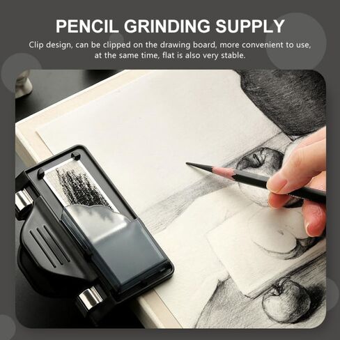 SHERCHPRY Drawing Pencil Sharpener Multifunctional Sketch and Charcoal Pencil Grinding Tool for Students Artists Portable Compact Stationery Supply in Kuwait