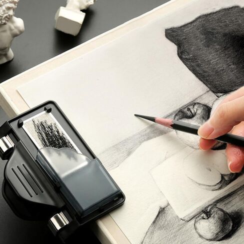 SHERCHPRY Drawing Pencil Sharpener Multifunctional Sketch and Charcoal Pencil Grinding Tool for Students Artists Portable Compact Stationery Supply in Kuwait
