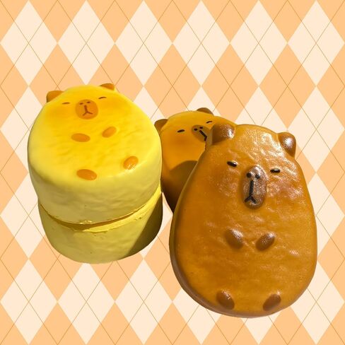 Capybara Slow Rising Squishy, Cute Stress Relief Squeeze Toy for Relaxation, Cute Squishies Sensory Squeeze Toy, Super Soft Hand Squeeze Stress Ball for Desk Decor or Gift (Dark Brown) in Saudi Arabia