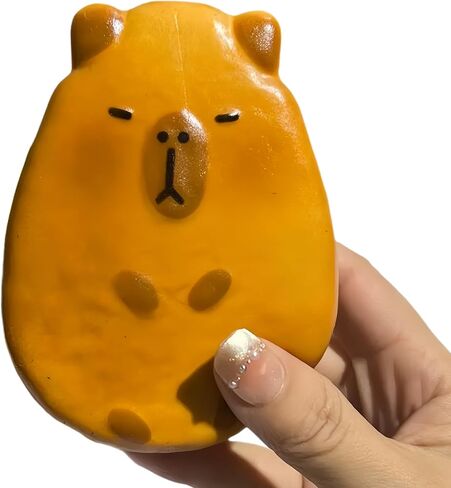 Capybara Slow Rising Squishy, Cute Stress Relief Squeeze Toy for Relaxation, Cute Squishies Sensory Squeeze Toy, Super Soft Hand Squeeze Stress Ball for Desk Decor or Gift (Dark Brown) in Saudi Arabia