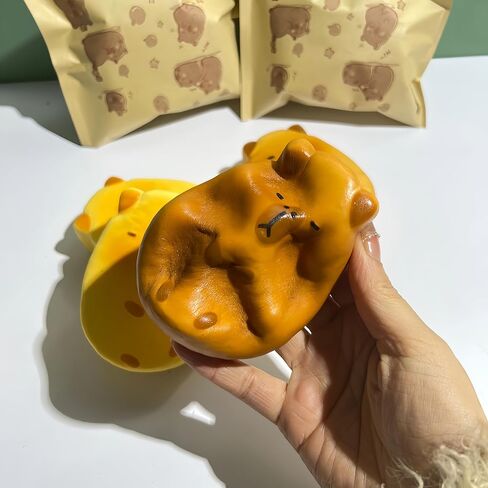 Capybara Slow Rising Squishy, Cute Stress Relief Squeeze Toy for Relaxation, Cute Squishies Sensory Squeeze Toy, Super Soft Hand Squeeze Stress Ball for Desk Decor or Gift (Dark Brown) in Saudi Arabia