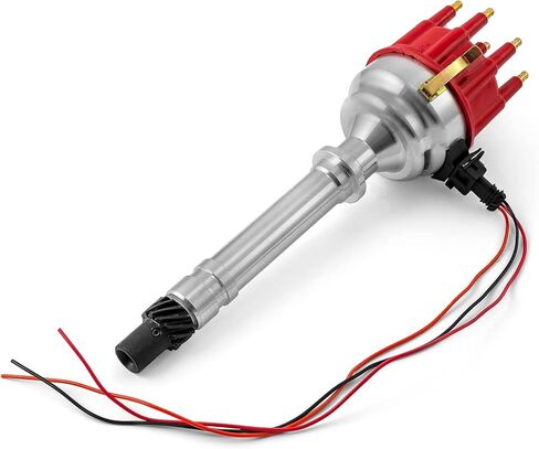 Speedmaster PCE376.1218.01 Compatible with Chevy SBC 350 BBC 454 8020 Series Pro Billet Ready to Run Distributor [Red] in Kuwait