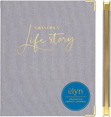 Elyn Mom's Life Story Journal, Legacy Journal with 120+ Guided Prompts, Meaningful Gift for Mom to Share Memories, Personalized Gift for Mother's Day, Birthday & Christmas (Light Blue) in Saudi Arabia