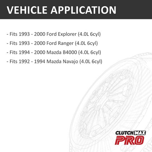 ClutchMaxPRO Heavy Duty OEM Clutch Kit Compatible with Ford 1993-2000 Explorer Ranger, Mazda 1994-2000 B4000 1992-1994 Navajo 4.0L (CP07096HD-CK) in Kuwait