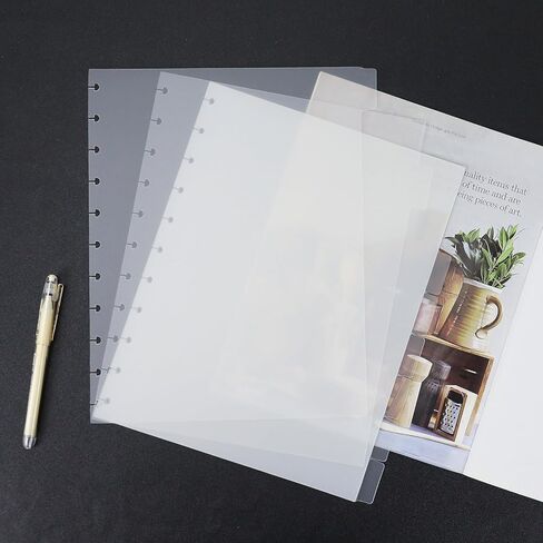 8-Tab Discbound Dividers, 8.5x11 Letter Size Transparent PP Plastic Index Tabs, 11-Hole Punched Compatible with TUL, ARC & Big Happy Planner, Clear Divider for Office Project & School Organization in Kuwait