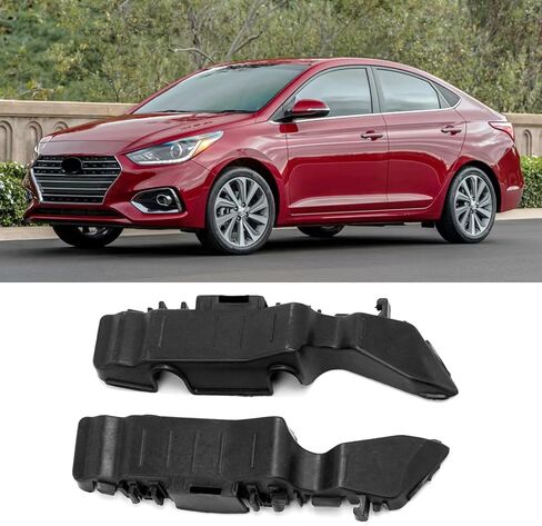 Yumzeco 1Pair Compatible with Hyundai Accent Bumper Brackets Hatchback/Sedan 2013 2014 2015 2016 2017, Driver and Passenger Side Palstic Hyundai Accent Bumper Retainers Replace 86513-1R000 86514-1R000 in Kuwait