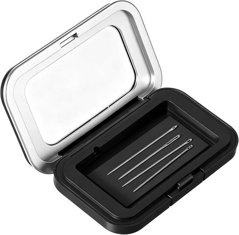 Magnetic Needle Holder Case with Clear Acrylic Lid Portable Needle Keeper Knitting Pin Storage Box Container Sewing Pin Storage Case Organizer for Quilting Crafts Supplies Paper Clip Cross Stitch in Saudi Arabia