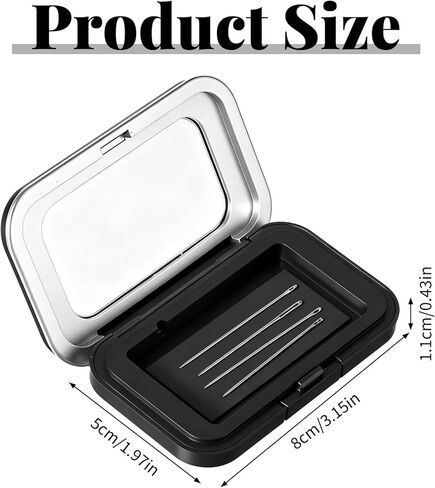 Magnetic Needle Holder Case with Clear Acrylic Lid Portable Needle Keeper Knitting Pin Storage Box Container Sewing Pin Storage Case Organizer for Quilting Crafts Supplies Paper Clip Cross Stitch in Saudi Arabia
