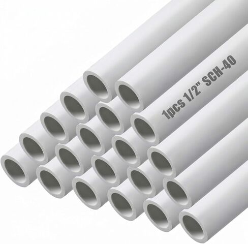 10 Pcs Length PVC Pipe White DIY PVC Projects Sch40 Furniture Grade PVC Pipe for Home, Greenhouse, Garden, Farm, Workshop (1/2 Inch,4 Ft) in Saudi Arabia