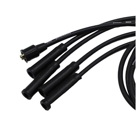 8mm Spark Plug Cables Black Ignition Cable HT Leads Compatible for 4 Cylinder Classic Cars Accessories Premium Durable Easy to Install in Saudi Arabia