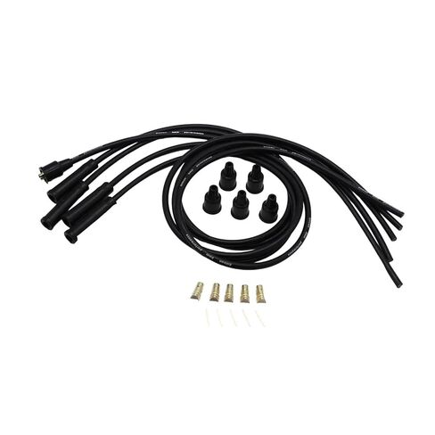 8mm Spark Plug Cables Black Ignition Cable HT Leads Compatible for 4 Cylinder Classic Cars Accessories Premium Durable Easy to Install in Saudi Arabia