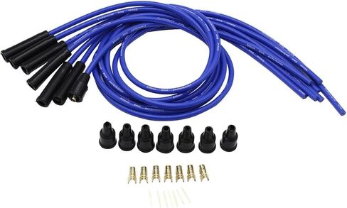 Universal Blue 8mm High Performance Silicone Sparkplug Leads HT Leads Fits for 4 Cylinder Classic Cars in Saudi Arabia