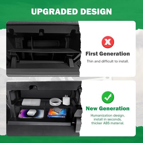 Karltys Car Organization for Small Items, Detachable Glove Box Organizer, Center Console Glove Box Divider for Toyota Tacoma 2024 2025 2026 Interior Accessories in Kuwait
