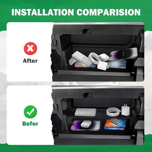 Karltys Car Organization for Small Items, Detachable Glove Box Organizer, Center Console Glove Box Divider for Toyota Tacoma 2024 2025 2026 Interior Accessories in Kuwait