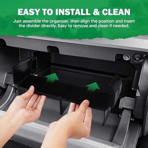 Karltys Car Organization for Small Items, Detachable Glove Box Organizer, Center Console Glove Box Divider for Toyota Tacoma 2024 2025 2026 Interior Accessories in Kuwait