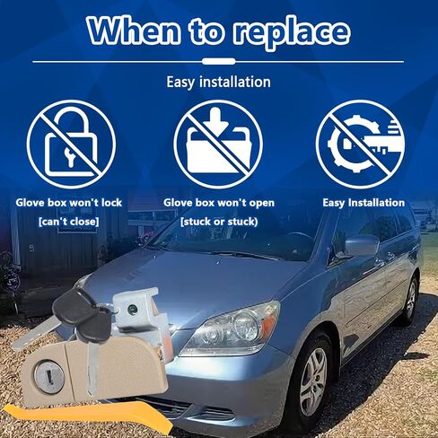 77540-SHJ-A01ZF Glove Box Lock Assembly Fit for Honda Odyssey 2005 2006 2007 2008 2009 2010, Front Glove Box Door Lock with Keys in Saudi Arabia