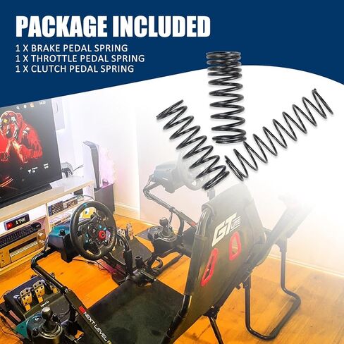 XUNCHY 3PCS Upgrade Mod Throttle Pedal Spring Brake Pedal Spring Clutch Pedal Spring Kit Fits for Logitech G25 G27 G29 G920 Racing Wheel in Saudi Arabia