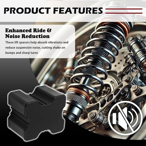 4PCS Rubber Coil Spring Spacers for Cars,Heavy Duty Car Coil Spring Booster Lift 1" to 1.5" Pitch for Shock Cushioning,Essential Front/Rear Springs Coils Spacer Car Accessories in Kuwait