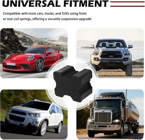 4PCS Rubber Coil Spring Spacers for Cars,Heavy Duty Car Coil Spring Booster Lift 1" to 1.5" Pitch for Shock Cushioning,Essential Front/Rear Springs Coils Spacer Car Accessories in Kuwait