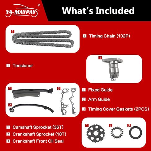 Timing Chain Kit Sets Compatible with Toyota 1990-1994 HiAce 1RZ,1989-1994 HiAce 2RZ,1989-1994 HiAce 2RZ-E,2.0L 2.4L.OE#13540-75010.13561-76010 in Kuwait