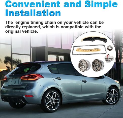 مجموعة سلسلة توقيت المحرك WATERWICH متوافقة مع Kia Forte Koup Fortes Optima Rio Soul 1.6L 2014-2016 لاستبدال 244312B620 244312B610 244102B600 in Kuwait