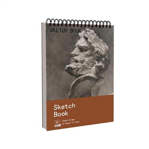 لوازم فنية، كراسة رسم، كتاب رسم، كتاب رسم 8.3 * 5.7 بوصة، لوحة رسم حلزونية علوية، 60 ورقة 68 رطل/100 جرام في المتر المربع ورق رسم خالٍ من الأحماض، لوازم فنية احترافية للمبتدئين للبالغين in Kuwait