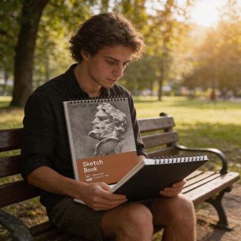 لوازم فنية، كراسة رسم، كتاب رسم، كتاب رسم 8.3 * 5.7 بوصة، لوحة رسم حلزونية علوية، 60 ورقة 68 رطل/100 جرام في المتر المربع ورق رسم خالٍ من الأحماض، لوازم فنية احترافية للمبتدئين للبالغين in Kuwait