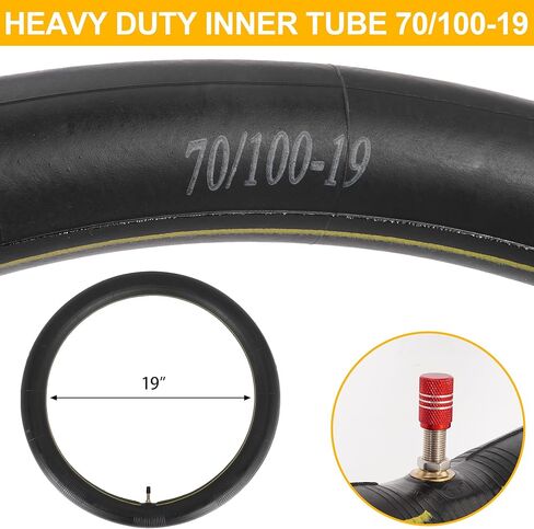 70/100-19 Electric Dirt Bike Tire with 2.75/3.00-19 Tube for Surron Light Bee X Sur Ron LBX L1E Segway X260 CRF150 XR150 XR100 TTR125 Dirt Pit Bike Motorcycle - Off-Road - 4PR 42M TT in Kuwait