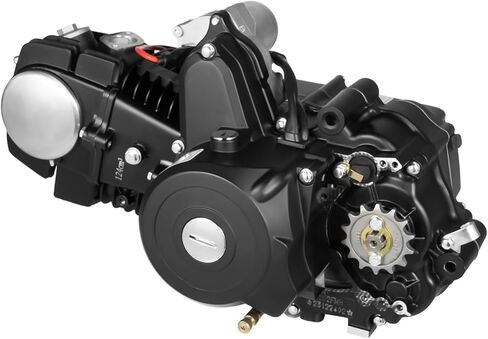 مجموعة محرك الدراجة YIYIBYUS 125cc رباعية الأشواط، 3 تروس أمامية و1 محرك دراجة نارية عكسي Go Kart مع إشعال CDI، محرك بدء كهربائي ATV لدراجة Go Kart Honda Pit Dirt Bike in Kuwait