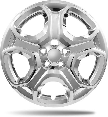 17 Inch Gloss Silver ABS Hubcaps for 2013–2025 Ford Escape S Base, Fits 17-inch OEM Steel Wheels CJ5Z-1015-A & LJ6Z-1015-A, OEM Replacement GJ5Z-1130-A, Bolt-on Wheel Covers, 4-Pack in Kuwait