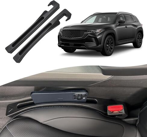 مازدا CX50 CX-50 حشو فجوات المقعد، منظم حشو فجوات مقعد السيارة يوقف الأشياء من إسقاط الملحقات الداخلية المخصصة لمازدا، عبوة سوداء مكونة من قطعتين in Kuwait