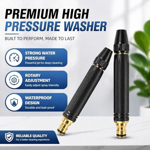 Home High-Pressure Car Wash Water Gun, 2026 Upgraded Car Wash Water Gun Garden Hose Sprayer, Adjustable Spray Patterns, for Watering Plants and Vegetables, and Car Washing in Saudi Arabia