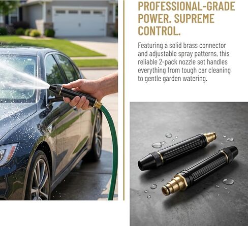 Home High-Pressure Car Wash Water Gun, 2026 Upgraded Car Wash Water Gun Garden Hose Sprayer, Adjustable Spray Patterns, for Watering Plants and Vegetables, and Car Washing in Saudi Arabia