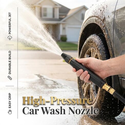 Home High-Pressure Car Wash Water Gun, 2026 Upgraded Car Wash Water Gun Garden Hose Sprayer, Adjustable Spray Patterns, for Watering Plants and Vegetables, and Car Washing in Saudi Arabia
