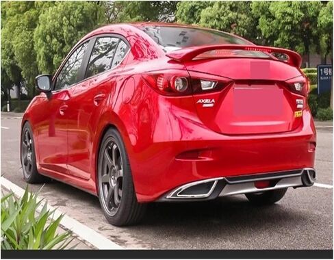 Compatible with Mazda 3 Axela 2014-2017 ABS Rear Bumper Diffuser Bumpers Lip Protector Guard Skid Plate Car Styling in Saudi Arabia