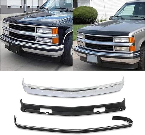 شريط وجه ممتص الصدمات من HECASA وزخرفة وعاكس هواء سفلي متوافق مع 1988-2000 Chevy GMC Silverado Sierra Suburban Yukon Blazer C/K 1500 2500 3500 بديل لـ GM1002802 GM1057127 GM1090105 15574111 in Kuwait
