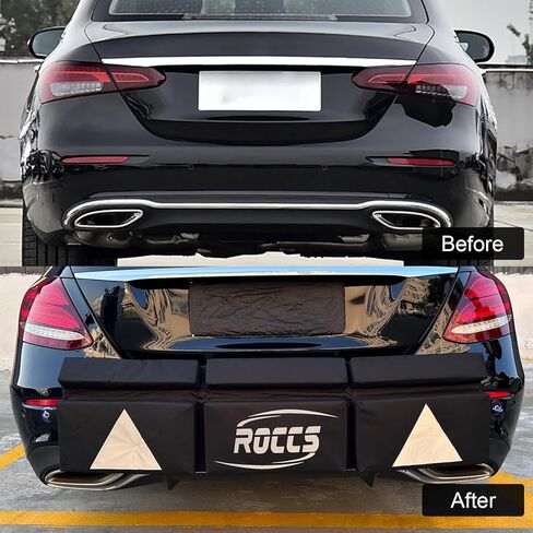 Thickest & Widest Rear Bumper Protector for Cars – 47.2"x11.8"x1.7" Universal Fit Bumper Guard with Reflective Strip, Heavy-Duty 600D PVC Oxford Fabric, Shock-Absorbing Padding, Black in Kuwait