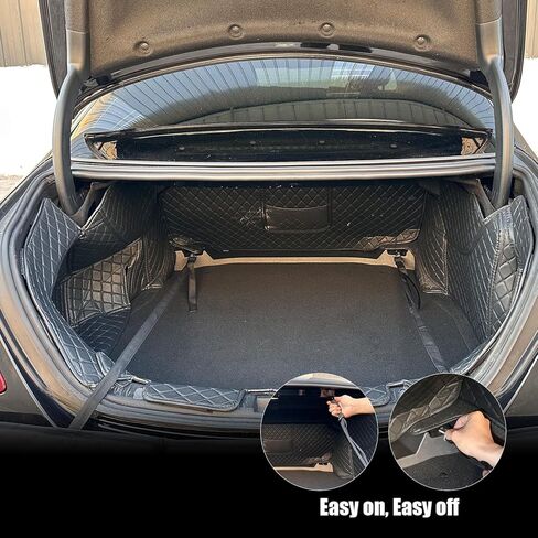 Thickest & Widest Rear Bumper Protector for Cars – 47.2"x11.8"x1.7" Universal Fit Bumper Guard with Reflective Strip, Heavy-Duty 600D PVC Oxford Fabric, Shock-Absorbing Padding, Black in Kuwait