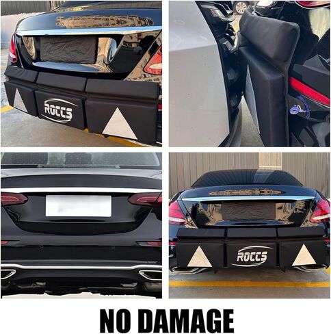 Thickest & Widest Rear Bumper Protector for Cars – 47.2"x11.8"x1.7" Universal Fit Bumper Guard with Reflective Strip, Heavy-Duty 600D PVC Oxford Fabric, Shock-Absorbing Padding, Black in Kuwait