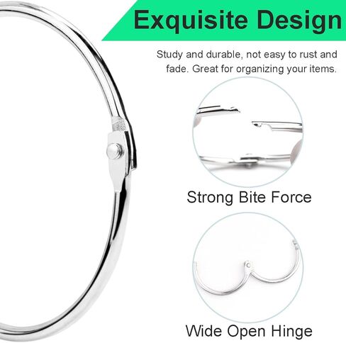 CooBigo 50 Pack Binder Ring, Metal Book Ring Paper Ring Holder 5/8-Inch Loose Leaf Binder Ring Clip for Index Card, Flash Card Ring, Card Calendar, Keychain Key Ring - Bronze in Kuwait