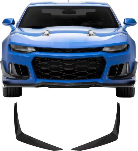 أغطية المصد الأمامي IKON MOTORSPORTS مع أغطية ABS، متوافقة مع 2019-2024 Chevy Camaro LS LT LT1 1LS 1LT 2LT 3LT LT1، ZL1 نمط غير مطلي باللون الأسود PP استبدال طقم تحويل المصد in Kuwait